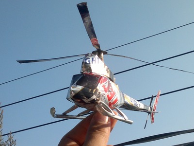 Helicoptero hecho con latas de aluminio tutorial