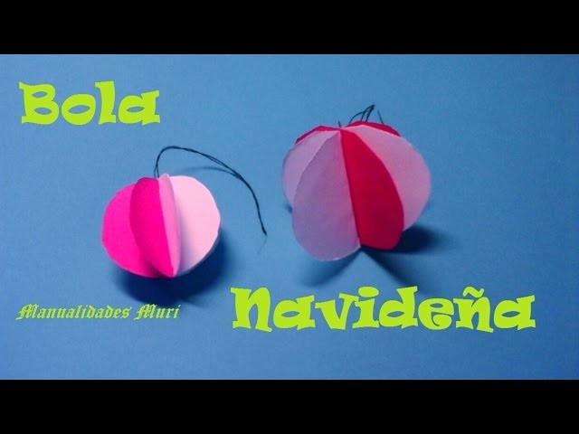 Manualidades. Bola de papel para decorar el árbol de Navidad