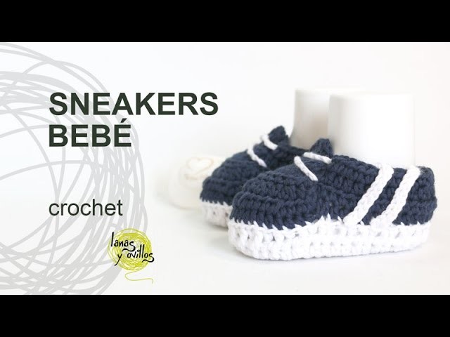 Tutorial Zapatillas o Sneakers de Bebé Crochet o Ganchillo en Español