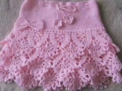 Faldas tejidas a crochet para niñas
