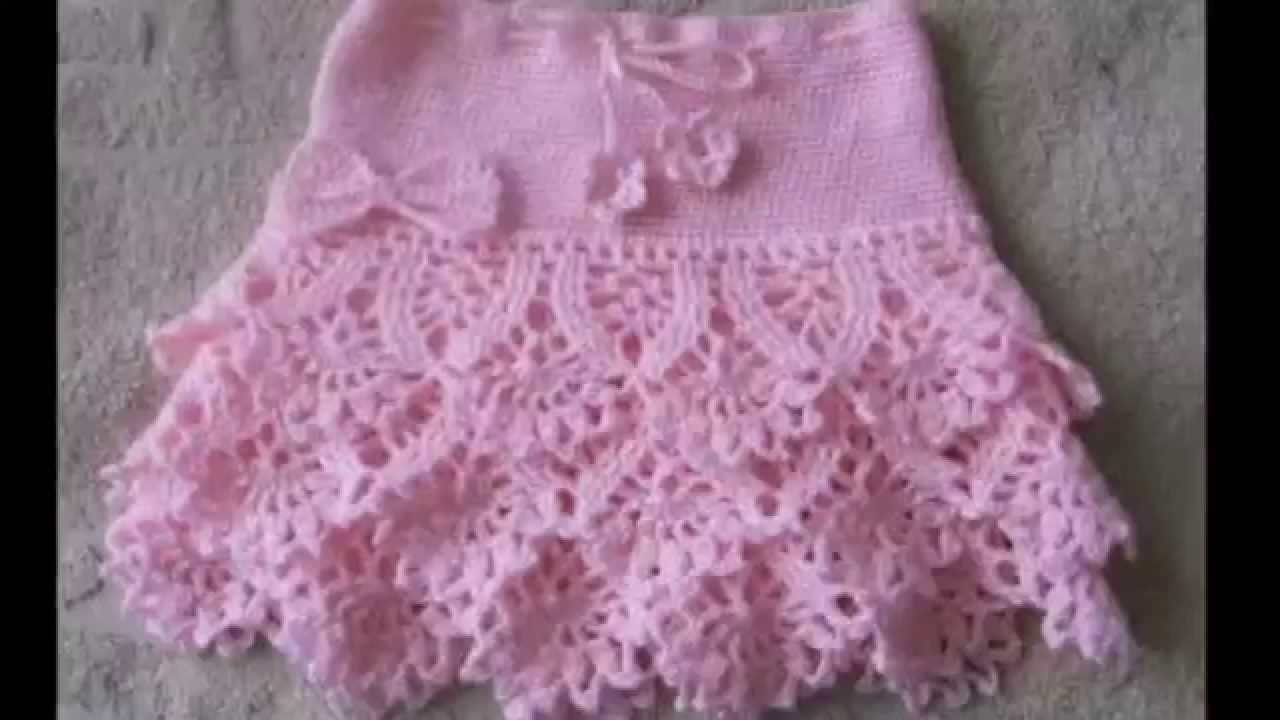 Faldas tejidas a crochet para niñas
