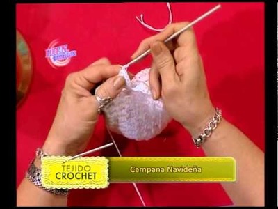 Mónica Astudillo - Bienvenidas TV - Teje una Campana Navideña al Crochet.