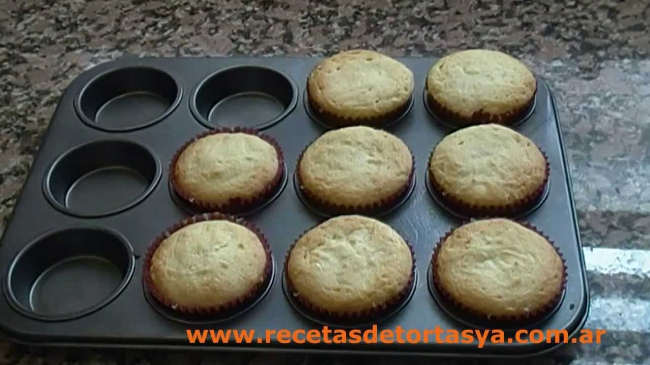 Muffins de vainillas - Magdalenas de vainilla y dulce de leche - Recetas de Tortas YA!