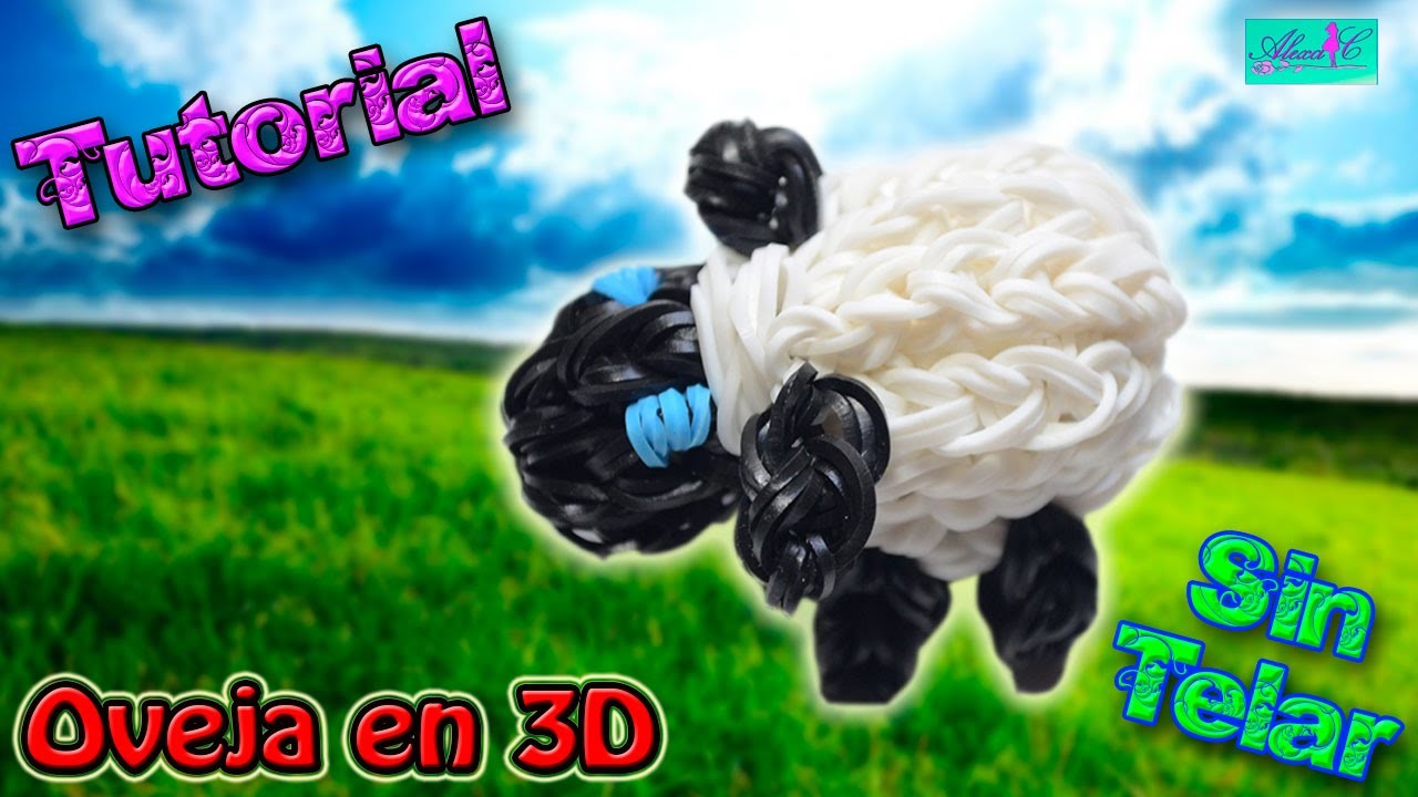 ♥ Tutorial: Oveja en 3D de gomitas (sin telar) ♥