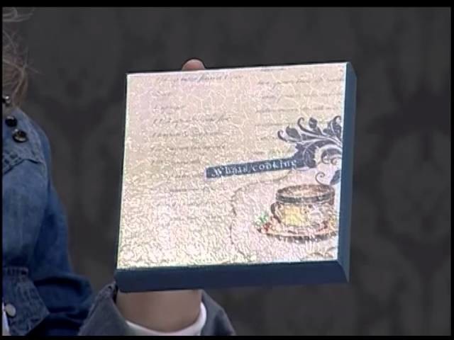 Caja decorada craquelada