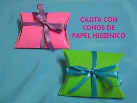 CAJITA PARA REGALOS CON CONOS DE PAPEL HIGIENICO