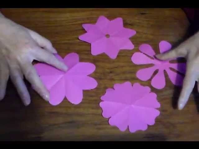 Como cortar flores de 8 pétalos -  How to cut 8 petals flowers