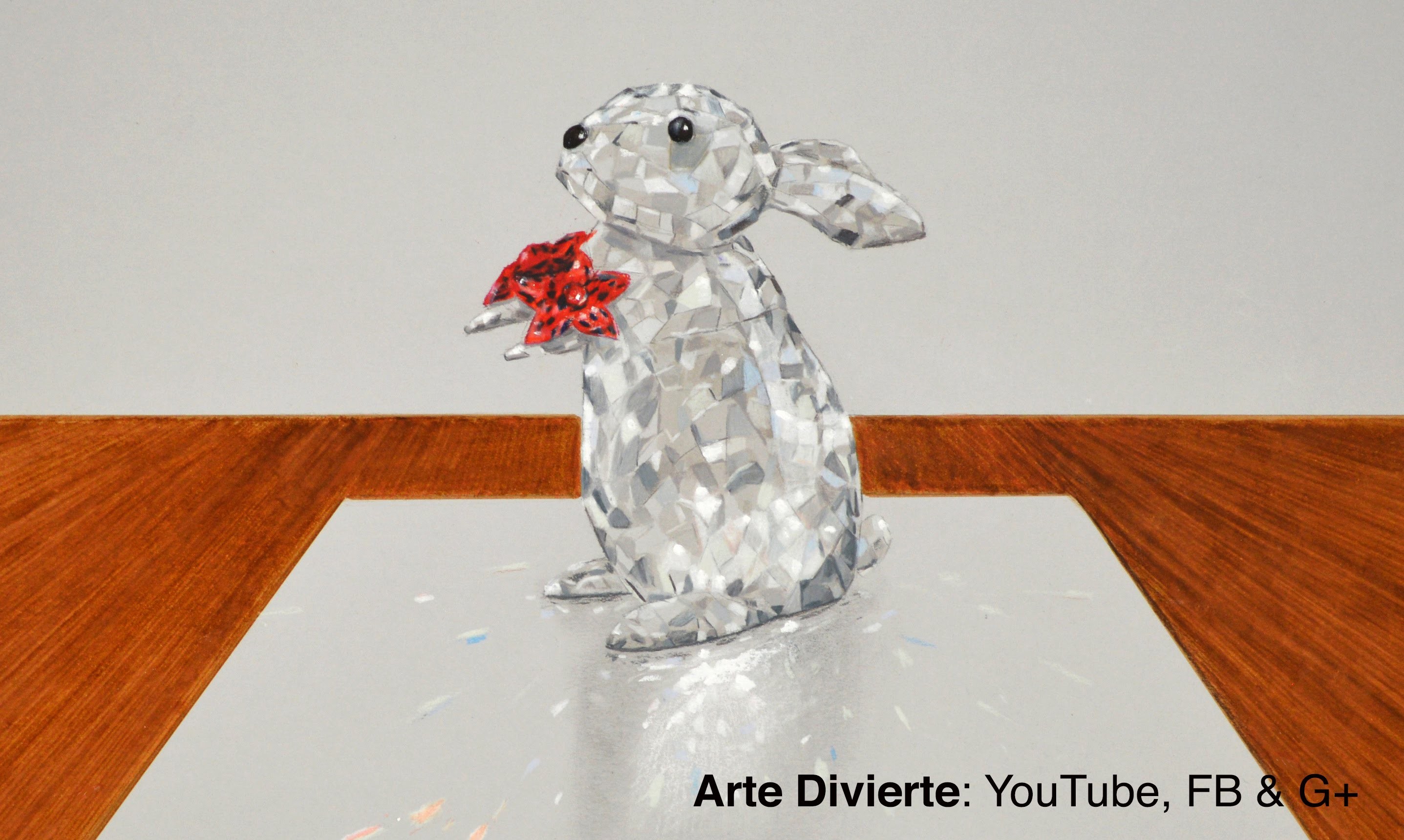 Cómo dibujar un conejo de Crystal Swarovski - Con efecto 3D