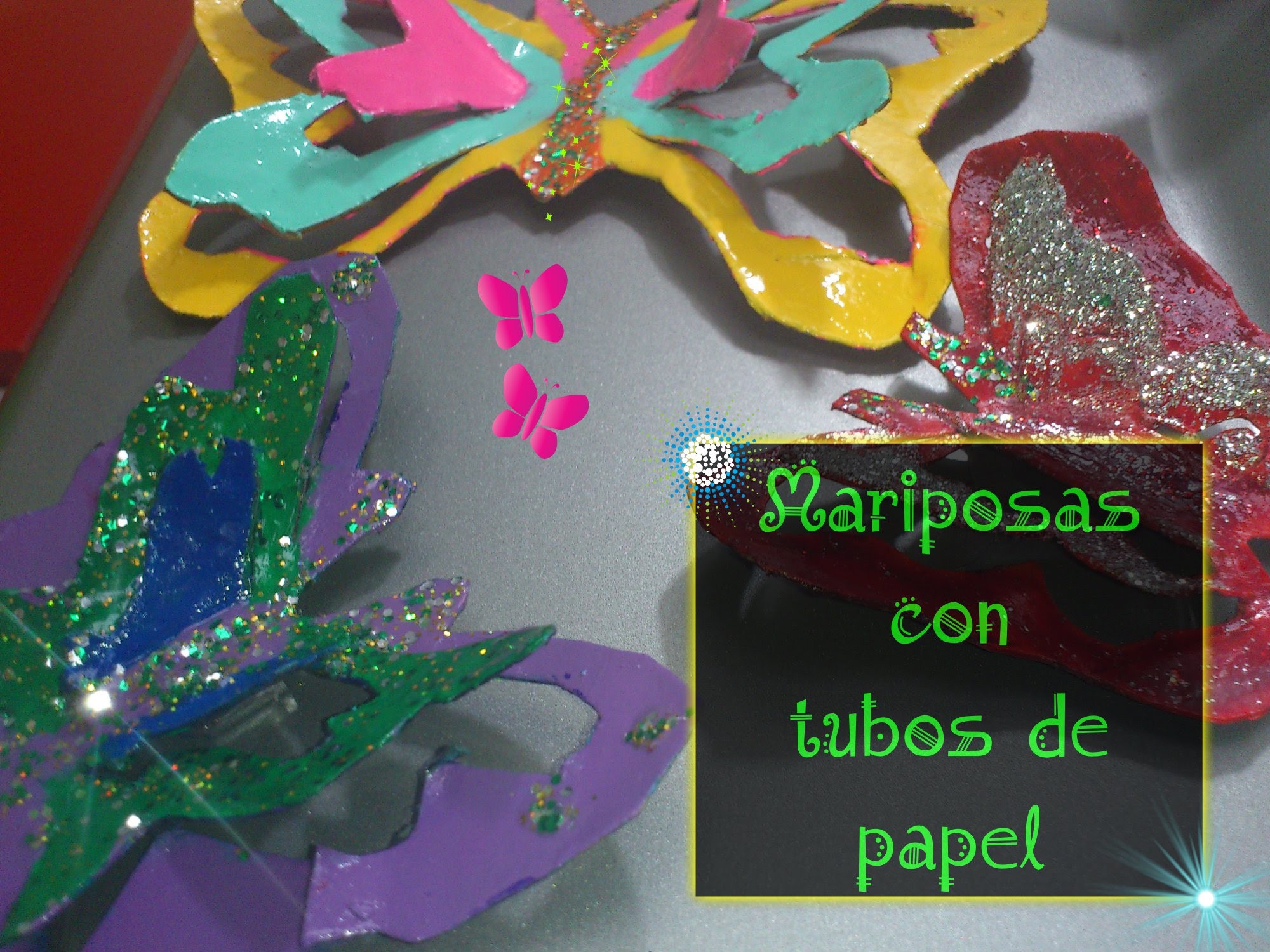 ★como hacer mariposas de papel higiénico en 3D★