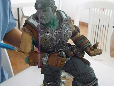 Gears of War 3 -Marcus Fenix escultura en plastilina -Pagkt0- FEB2012