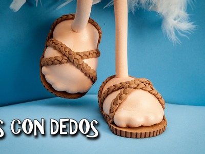 PIES CON DEDOS HECHOS CON GOMA EVA