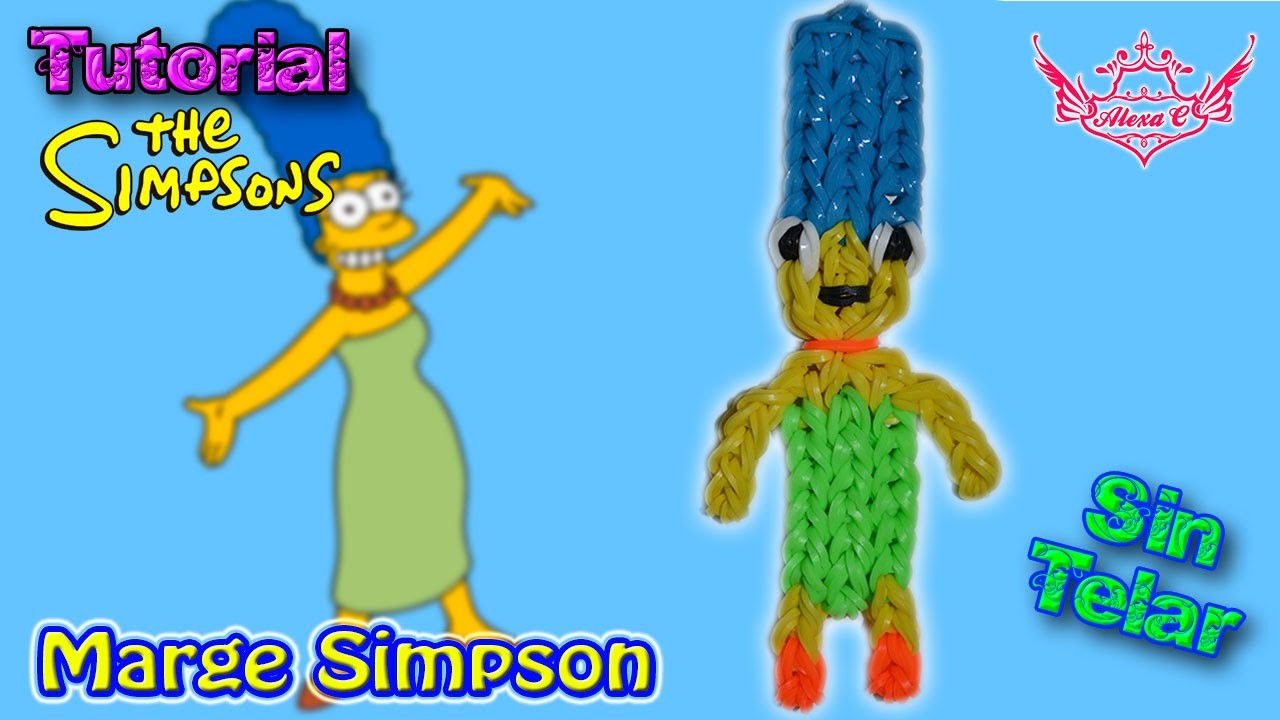 ♥ Tutorial: Marge Simpson de gomitas (sin telar) ♥