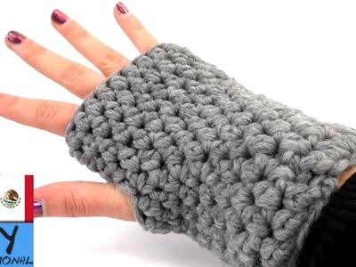 Cómo hacer guantes con ganchillo Paso a Paso - Guantes sin Dedos  a Crochet - DIY Crochet Tutorial