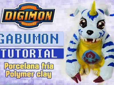 [Cristhian Crafts collab] DIY Digimon Tutorial: Gabumon polymer clay - Porcelana fría
