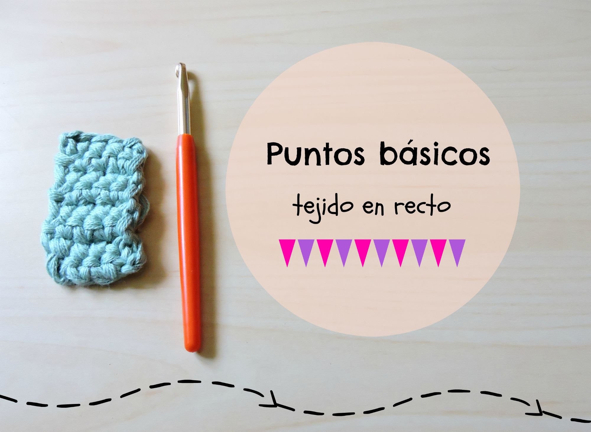 Puntos básicos ganchillo tejido recto - Easy crochet stitchs