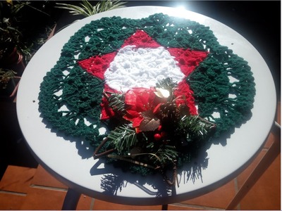 Centro de mesa  crochet navidad 2