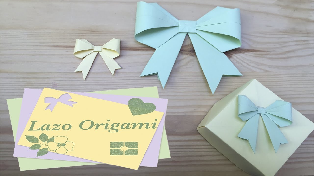 Lazo Origami. Mis básicos de Origami (papiroflexia) para proyectos Scrapbook #3