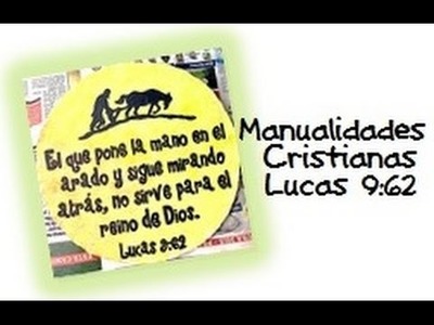 Manualidades Cristianas, Letrero de cartón, Lucas 9:62