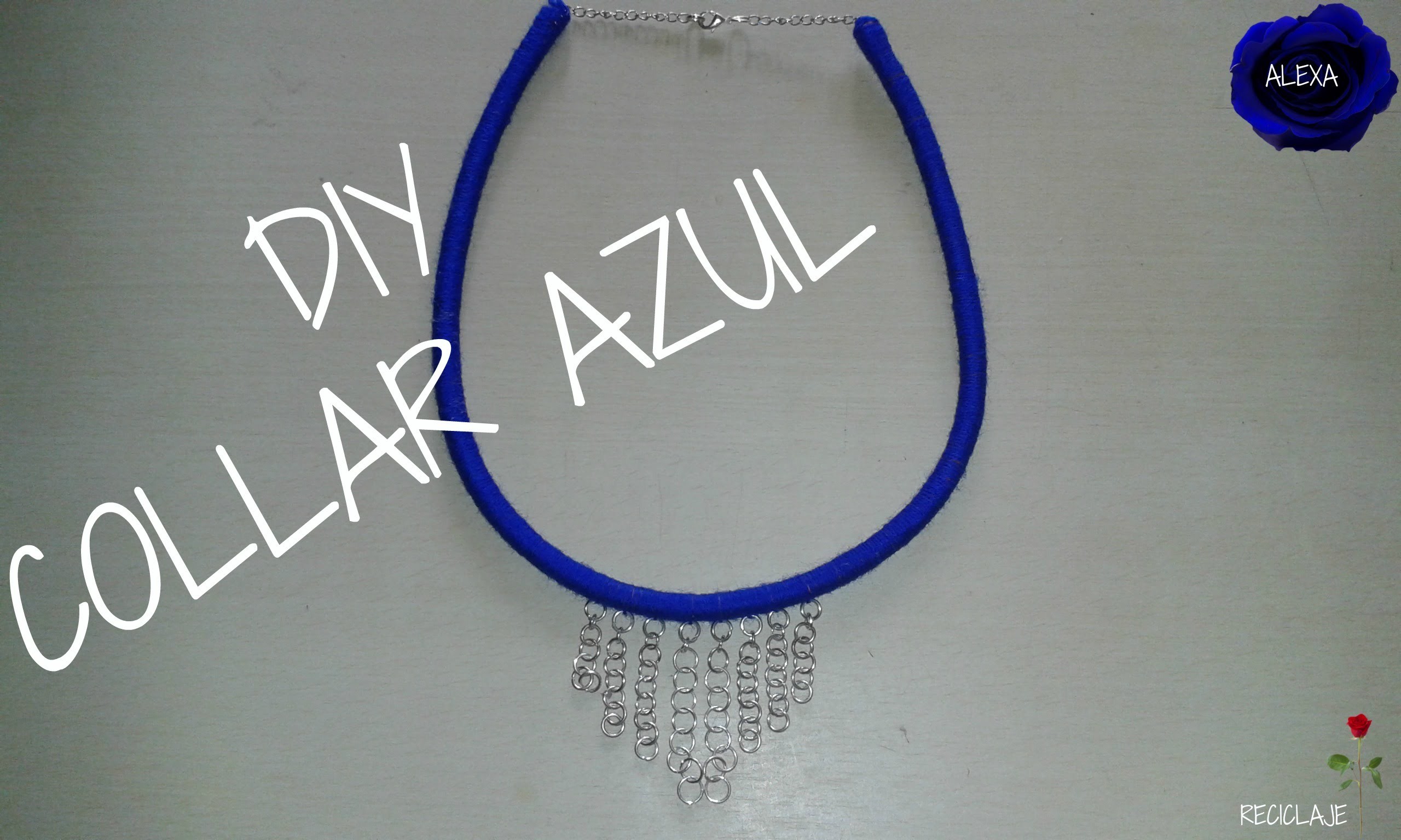 MANUALIDADES FACILES: DIY COLLAR AZUL | MANUALIDADES BARATAS