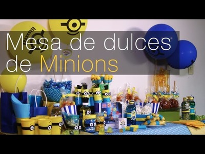 Mesa de dulces de Minions, platanitos Minions DIY Alejandra Coghlan
