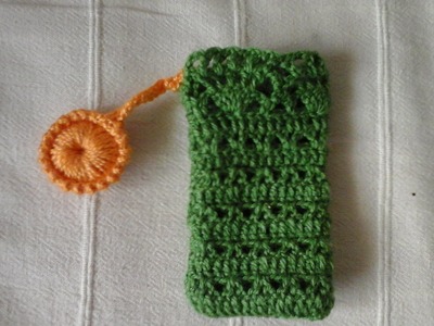 Aprovechando restos: Funda y sol crochet ganchillo.
