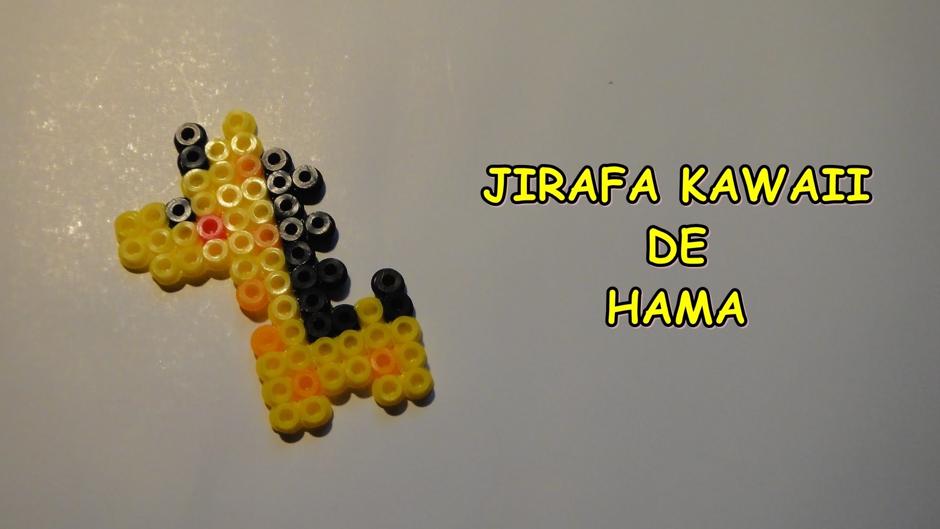 Cómo hacer una JIRAFA KAWAII de hama bead, pyssla, perler