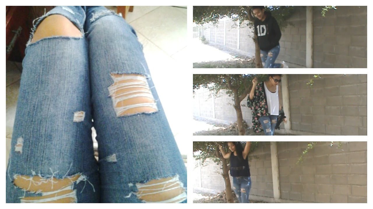 DIY:Jeans rotos + Outfits