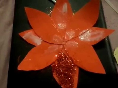 Diy tutorial de navidad: flor de noche buena facil para tu arbol de navidad