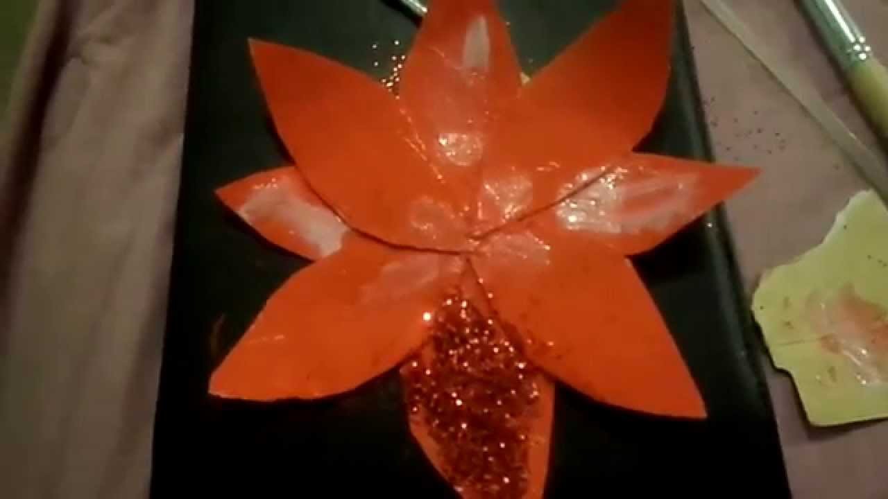 Diy tutorial de navidad: flor de noche buena facil para tu arbol de navidad