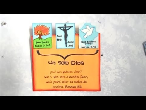 Manualidades Cristianas, Cuadro en cartón, tema: La Trinidad.