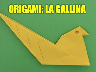 Manualidades de Papel, Origami Facil de Papel para Niños La Gallina