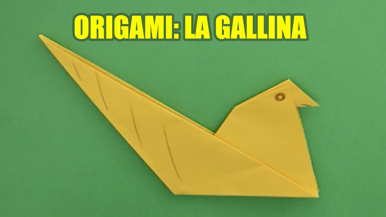 Manualidades de Papel, Origami Facil de Papel para Niños La Gallina