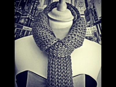 Cierre de bufanda - Punto capricornio. End of a scarf - Capricorn stitch