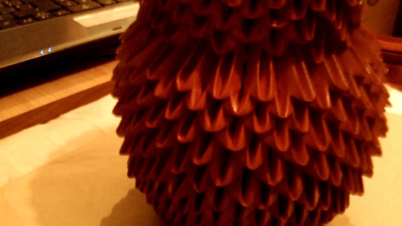 Jarron en proceso con origami 3D 2da parte