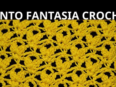 Punto Fantasía N° 54 en tejido crochet tutorial paso a paso.
