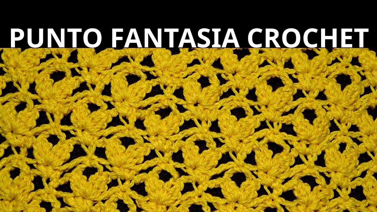 Punto Fantasía N° 54 en tejido crochet tutorial paso a paso.