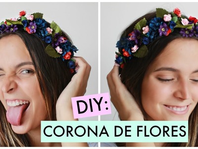 Como hacer una corona de flores facil | Fashaddicti | DIY