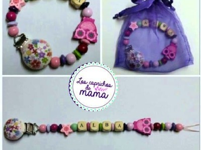 Tartas de pañal, ganchillo, cadenas chupete pers.