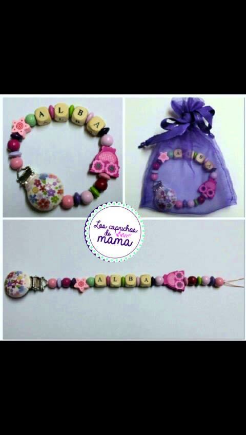 Tartas de pañal, ganchillo, cadenas chupete pers.