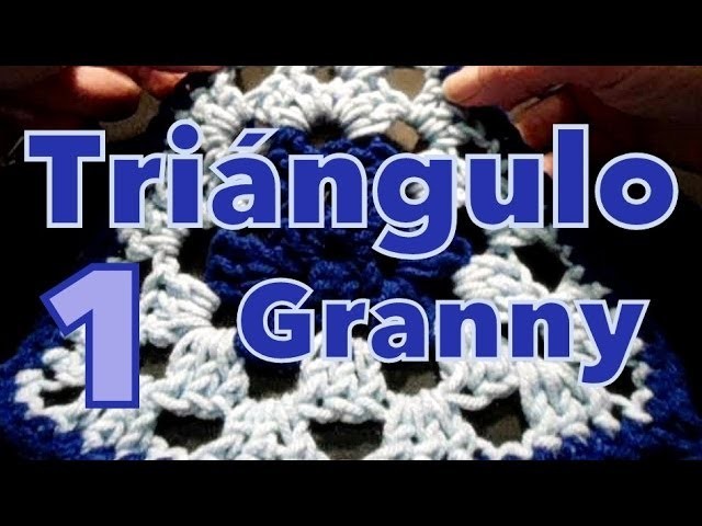 Cómo tejer triángulo clásico (granny's square) reeditado -tejido para zurdos-