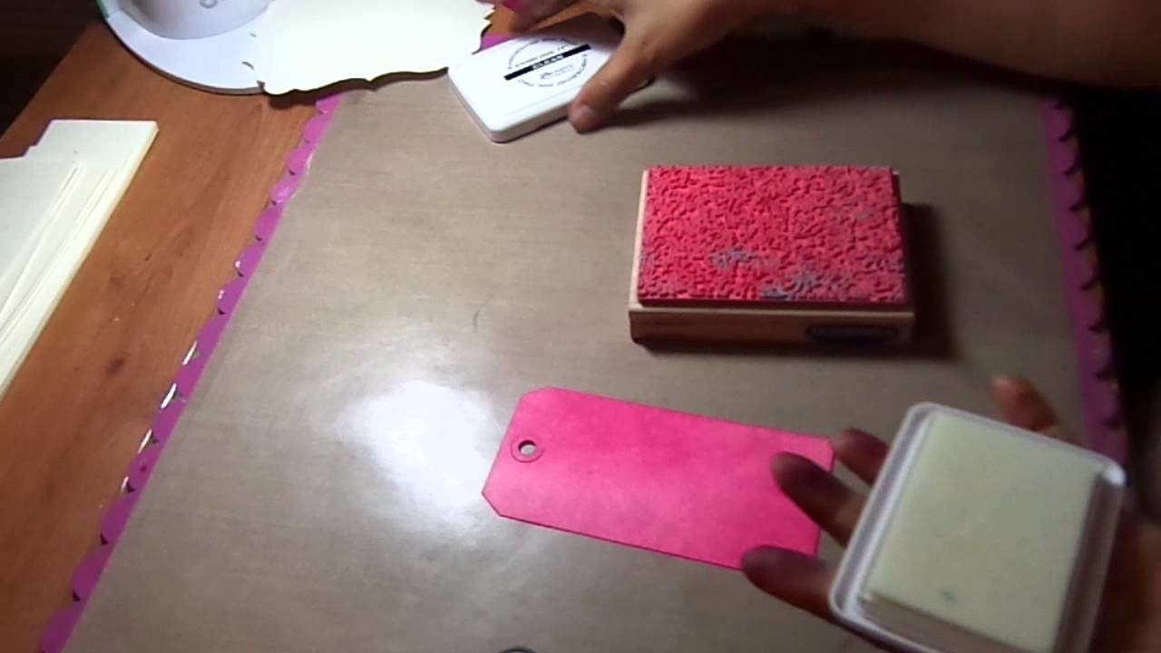 Embossing al agua usando tintas distress