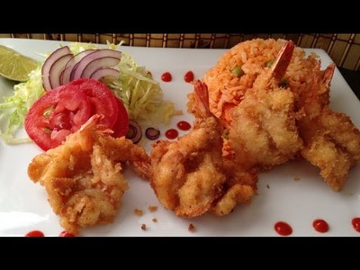 Camarones empanizados receta