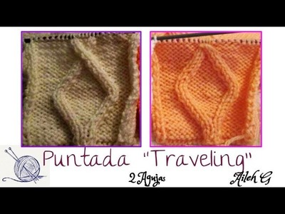 Como Tejer Rombos  "traveling Stitch" con 2 Agujas |Cable Stitch