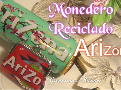 Monedero Reciclado con latas Arizona DIY.Tutorial: make a coin purse