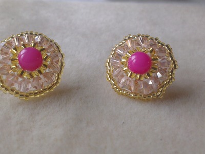 PENDIENTES ROSA Y ORO - PINK AND GOLD EARRINGS
