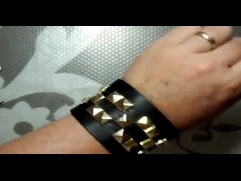 Cómo hacer un brazalete decorado con tachuelas | facilisimo.com