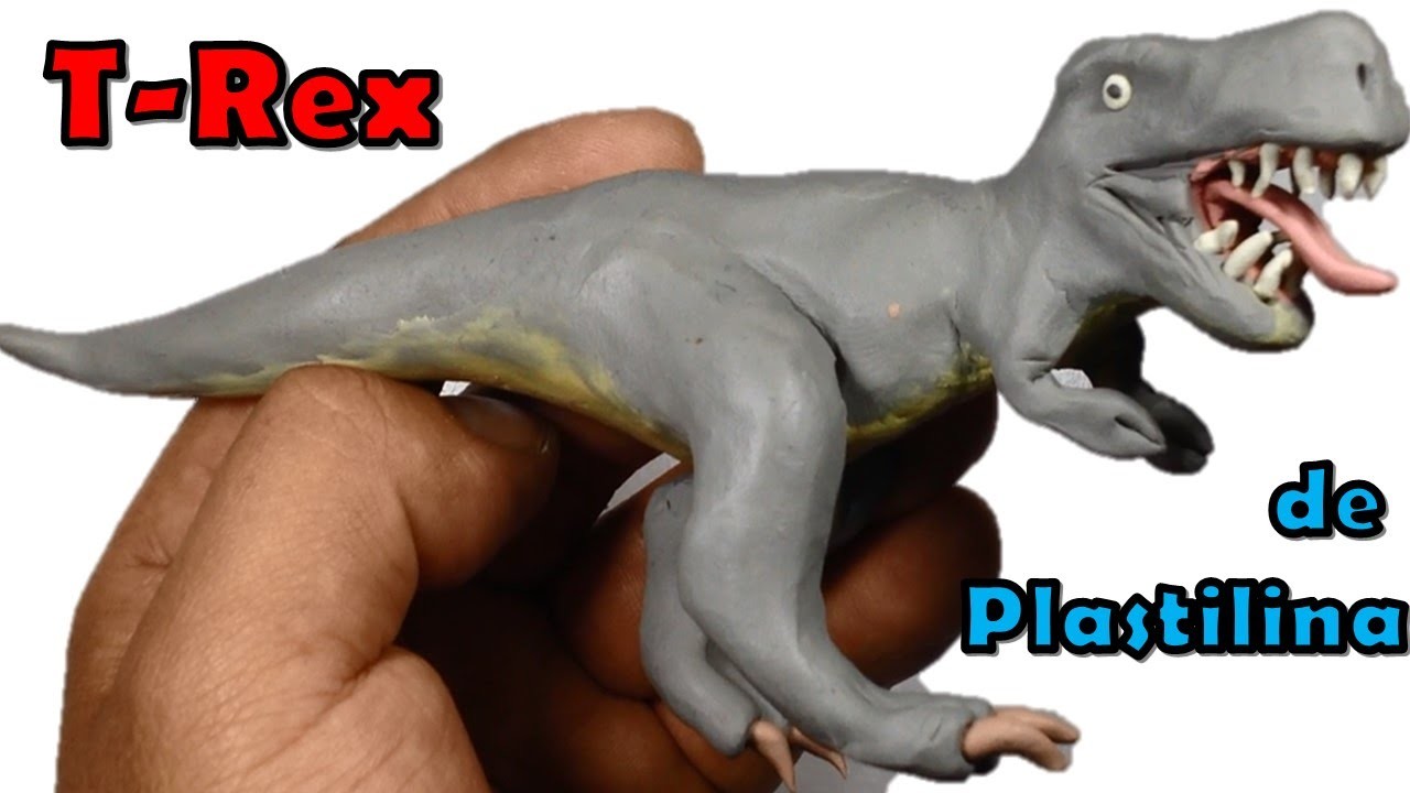 Como hacer un dinosaurio de plastilina. How to make a dinosaur with plasticine