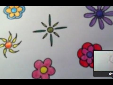 Dibujar flores Funky Muy fácil