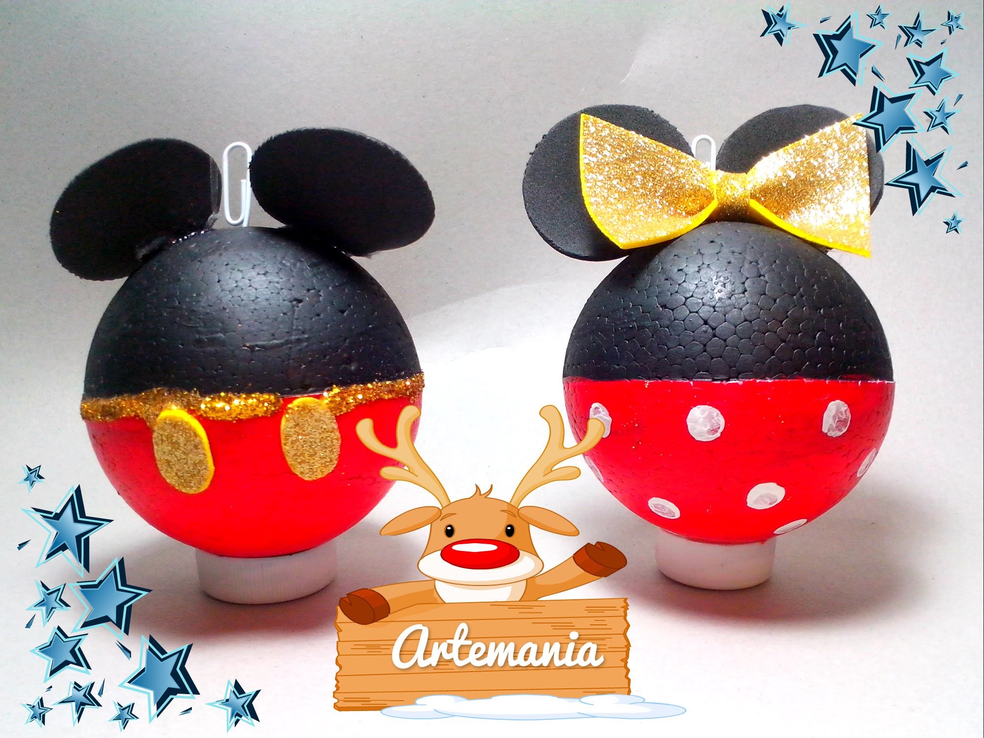 Esferas Mickey y Minnie Mouse