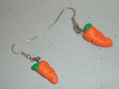 Manualidades de Arcilla Polimérica: cómo hacer unos pendientes de zanahoria